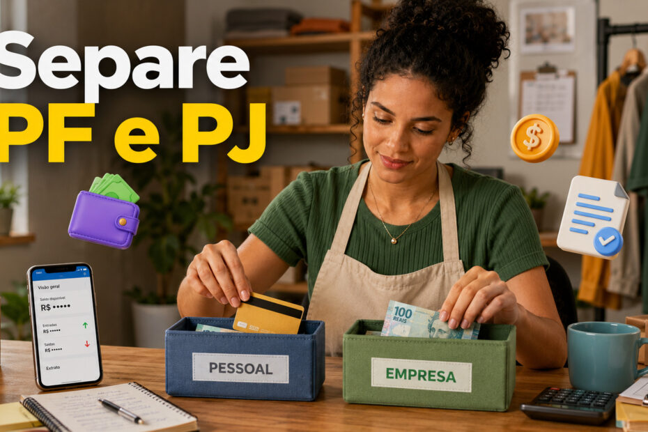 Como separar o dinheiro pessoal do dinheiro do CNPJ MEI